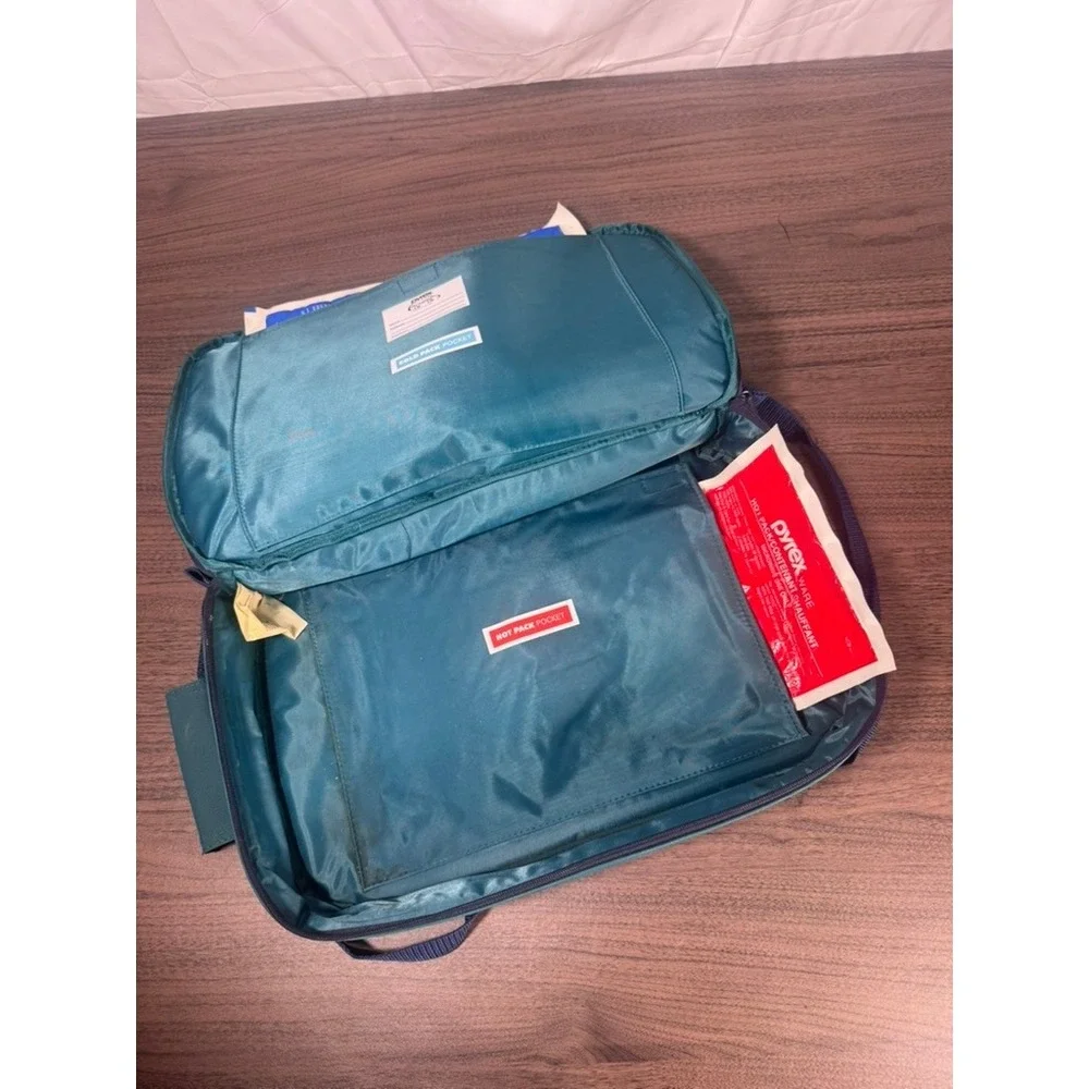 VTG Pyrex Portables Insulated Hot‎ & Cold Carry Bag Teal Thermal